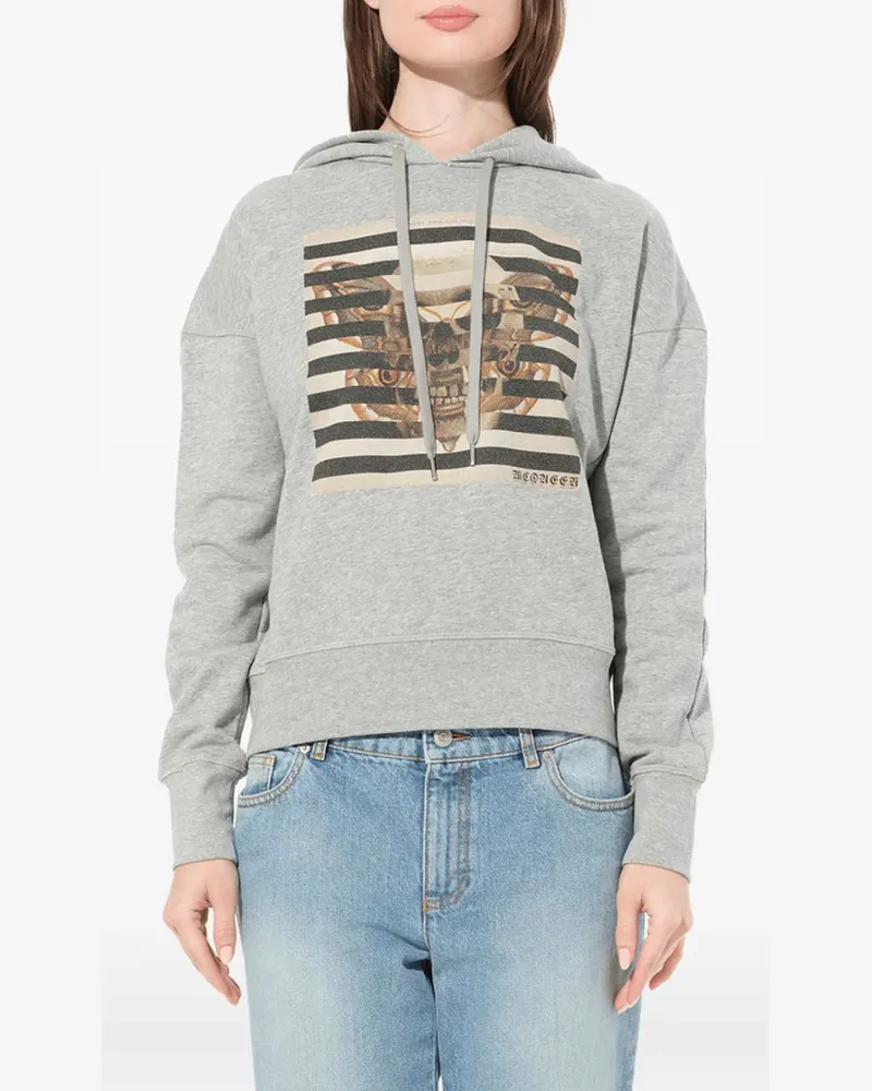 Alexander McQueen Kapuzenpullover mit Print - Grau Grau