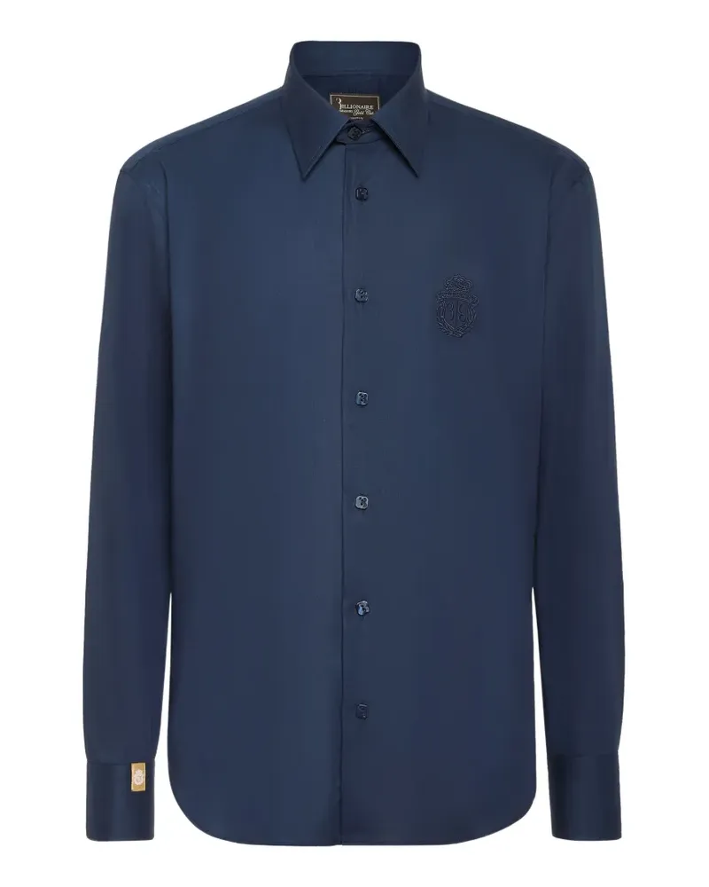 Billionaire Hemd mit Logo-Patch - Blau Blau