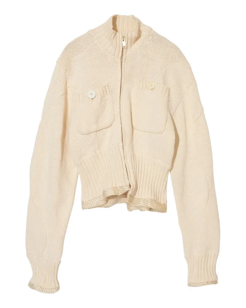 Undercover zip pocket cardigan - Nude Nude