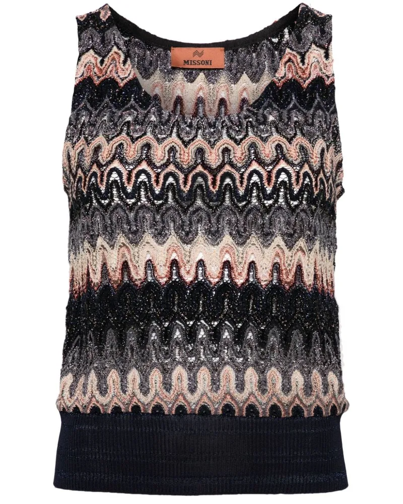 Missoni Top mit Wellenmuster - Blau Blau