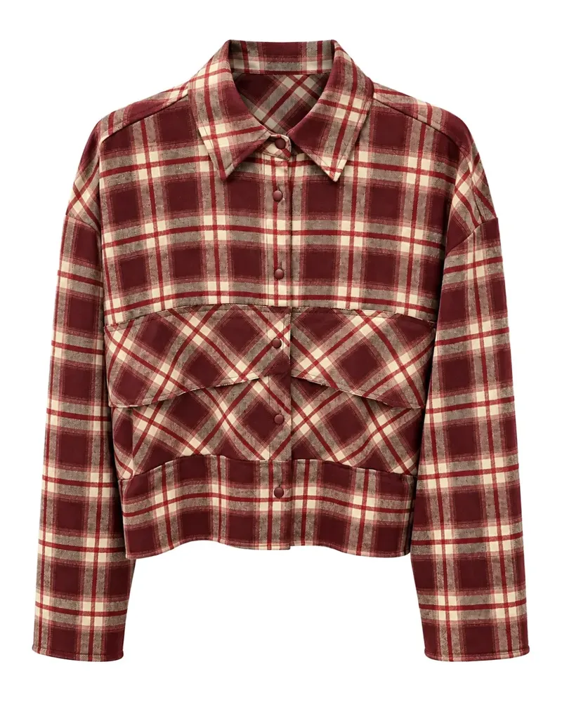 Weili Zheng check cropped shirt - Rot Rot