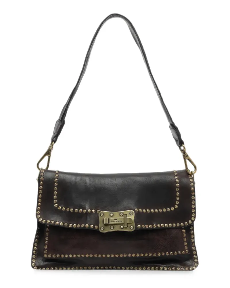 Campomaggi Agnese Schultertasche mit Nieten - Braun Braun