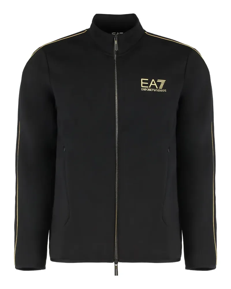 EA7 Sweatshirt mit Reißverschluss - Schwarz Schwarz