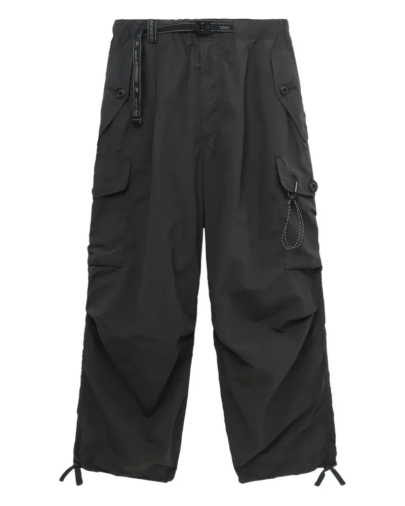 and wander Cargohose mit mehreren Taschen - Schwarz Schwarz