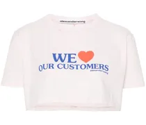 T-Shirt mit "We Love Our Customers"-Print