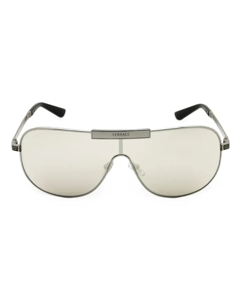 Versace shield-frame sunglasses - Silber Silber