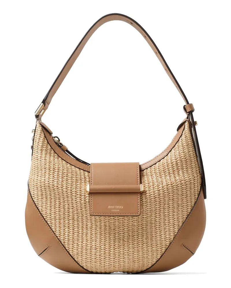Jimmy Choo small Bar Hobo shoulder bag - Nude Nude