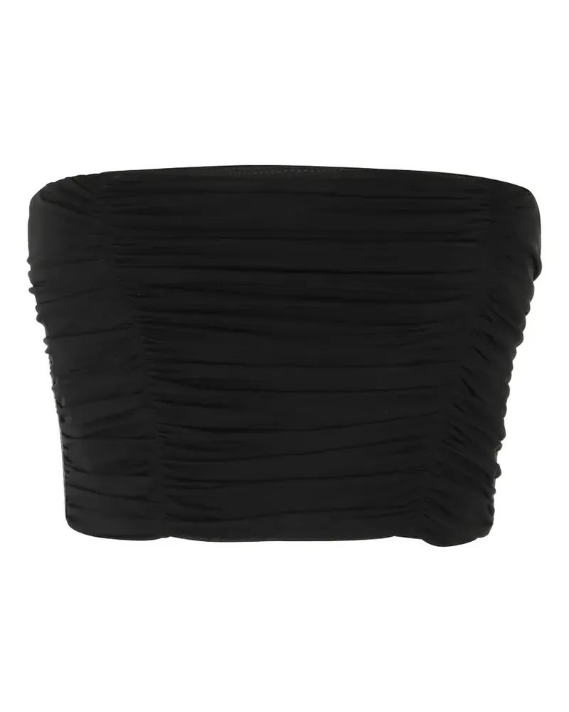 Elisabetta Franchi ruched bandeau top - Schwarz Schwarz
