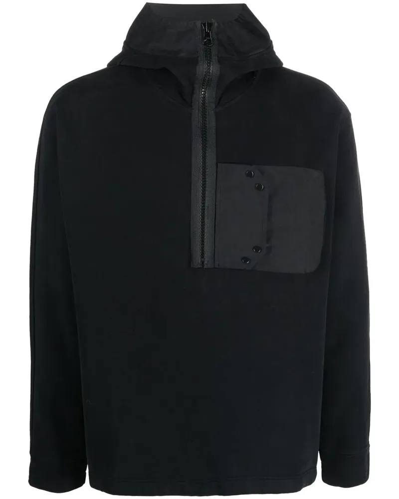 Ten c Langärmeliger Hoodie - Schwarz Schwarz