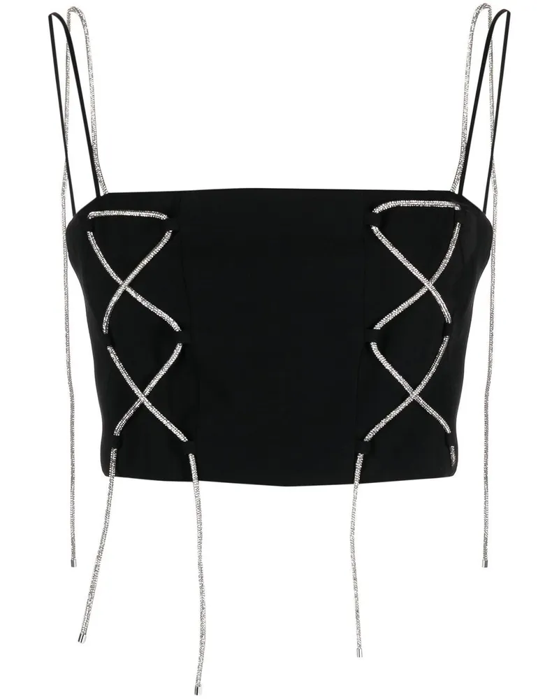 Giuseppe di Morabito Cropped-Top mit Strass - Schwarz Schwarz