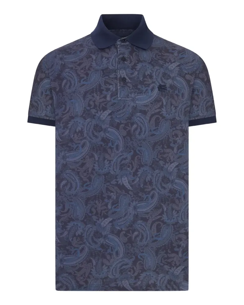 Etro Paisley-print polo shirt - Blau Blau