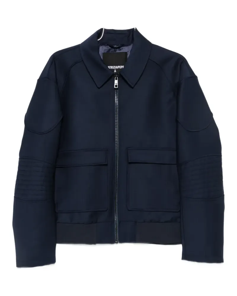 Patrizia Pepe Racing wool-blend jacket - Blau Blau