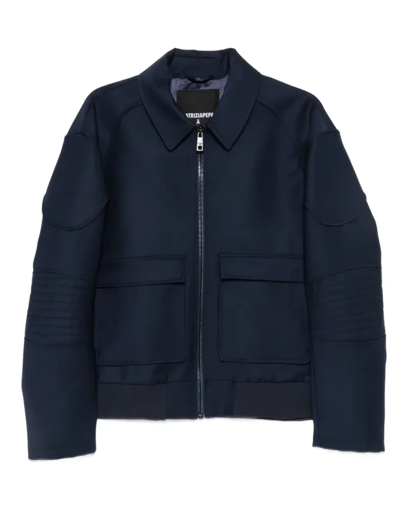 Patrizia Pepe Racing wool-blend jacket - Blau Blau