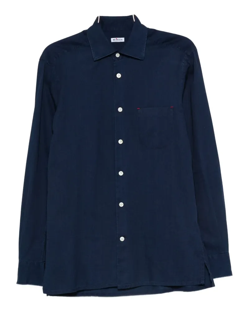 Kiton Langärmeliges Hemd - Blau Blau