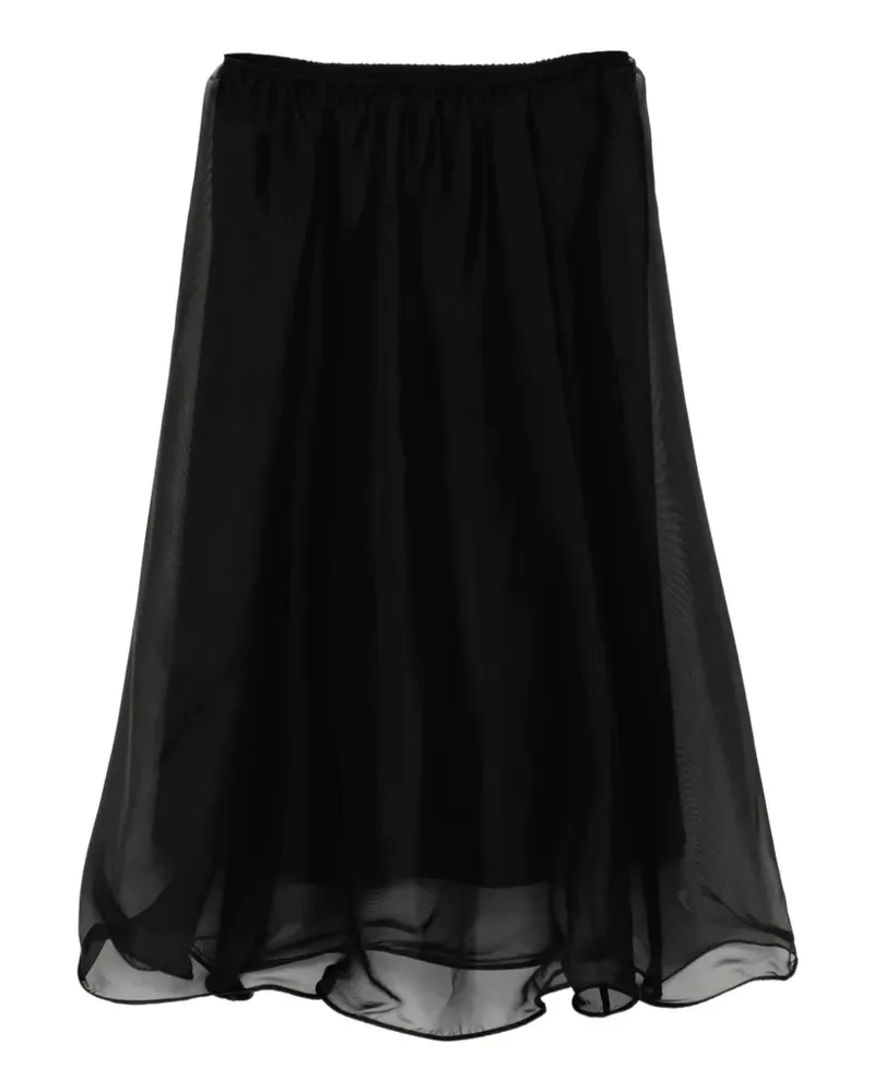 JNBY Midirock im Layering-Look - Schwarz Schwarz