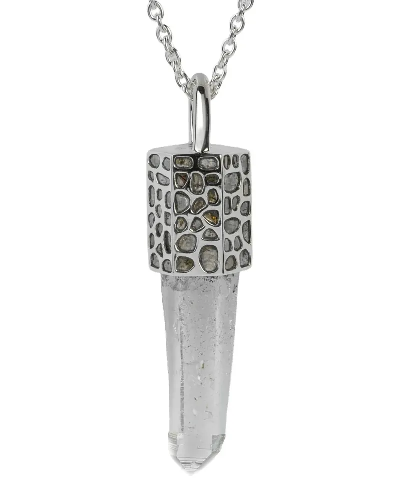 Parts Of Four sterling silver Talisman quartz and diamond necklace - Silber Silber
