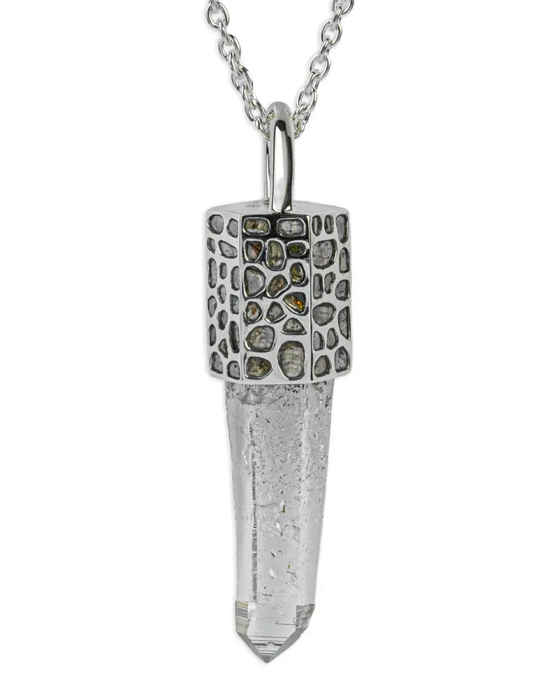 Parts Of Four sterling silver Talisman quartz and diamond necklace - Silber Silber