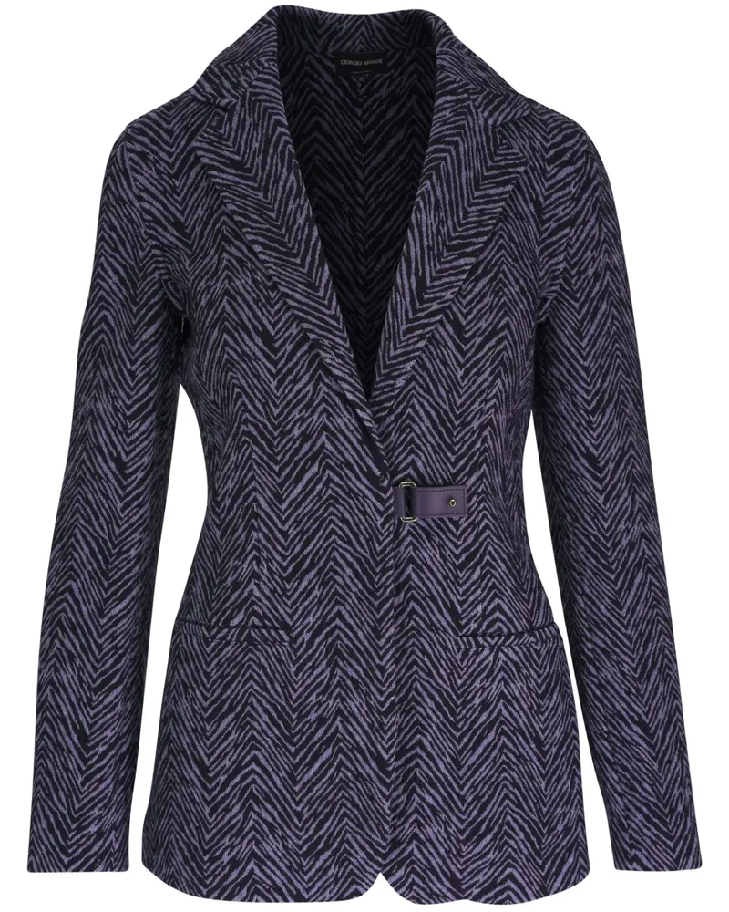 Giorgio Armani Blazer mit Zebra-Print - Schwarz Schwarz