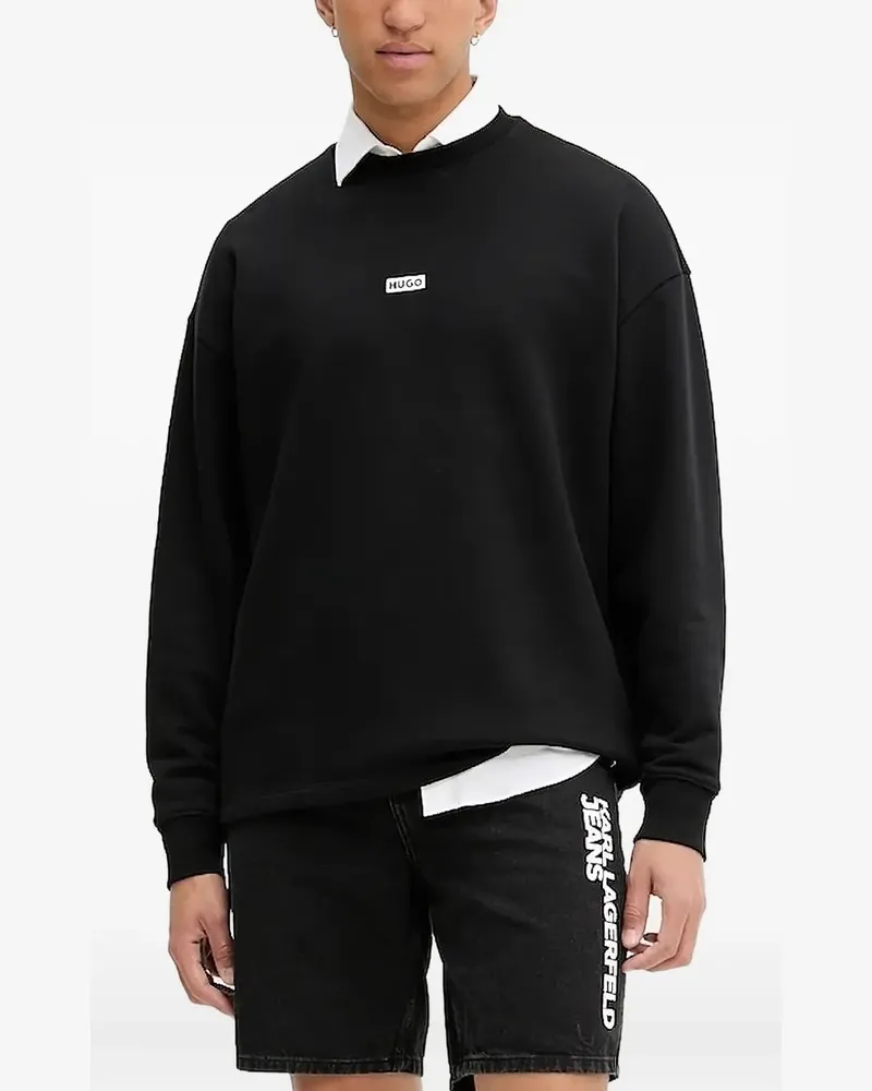 HUGO BOSS Sweatshirt mit Logo-Print - Schwarz Schwarz