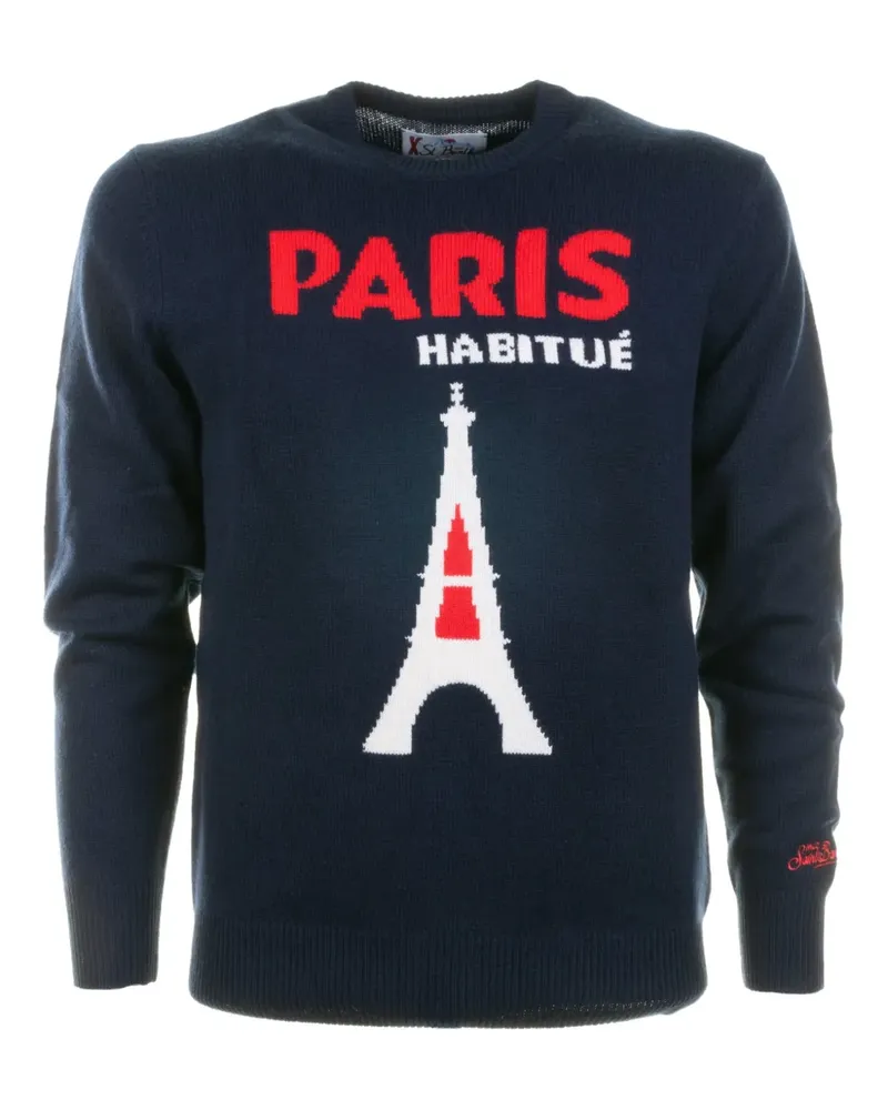 MC2 Saint Barth stylised crew neck sweater - Blau Blau