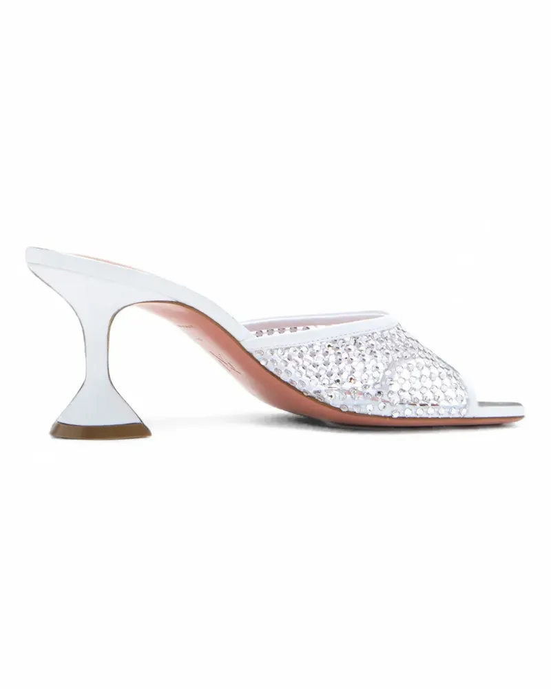 Amina Muaddi Lupita crystal-net sandals - Weiß Weiß