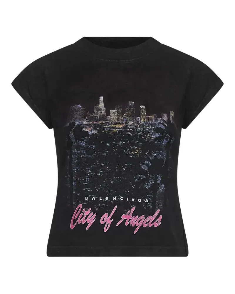 Balenciaga City of Angels T-Shirt - Schwarz Schwarz
