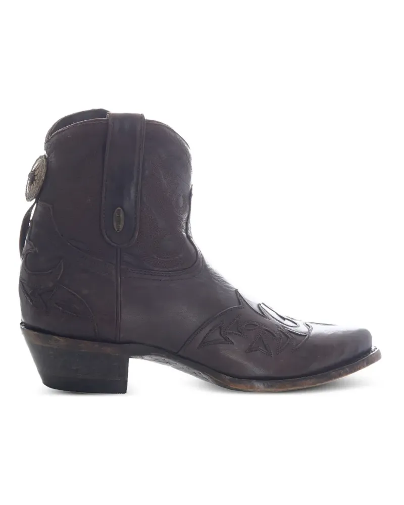 Mexicana embroidered leather boots - Braun Braun