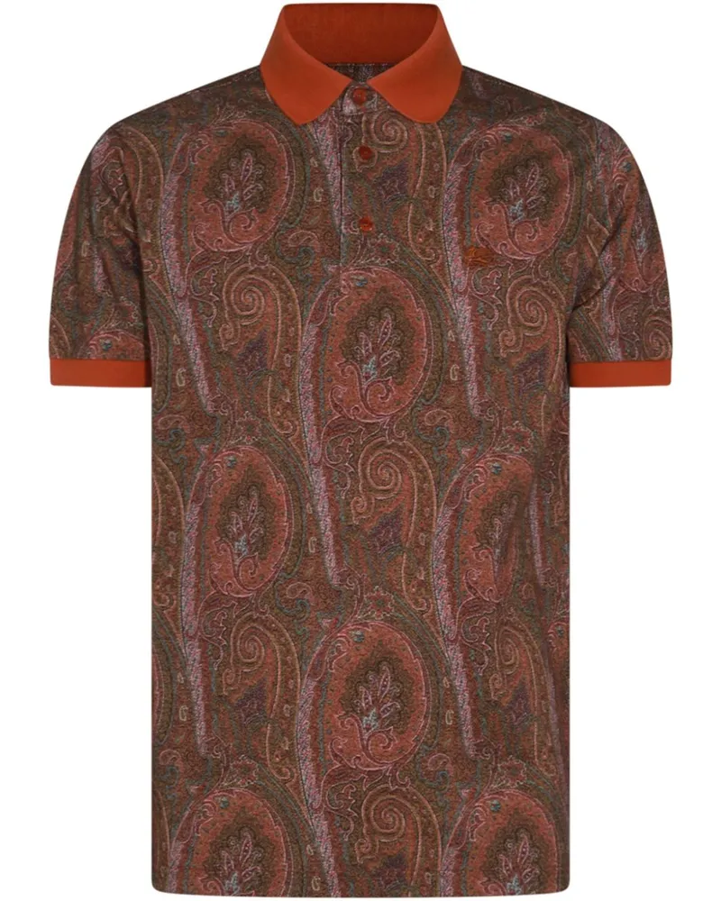 Etro Poloshirt mit Paisley-Print - Braun Braun