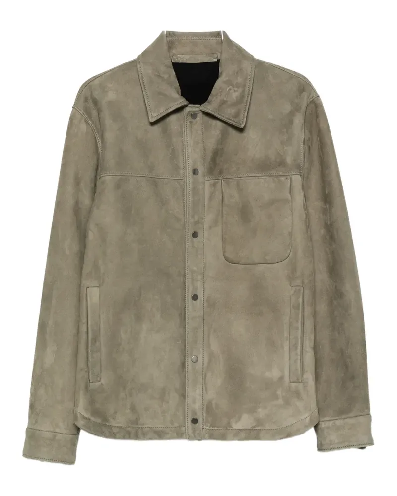 Salvatore Santoro suede press-stud jacket - Grün Grün