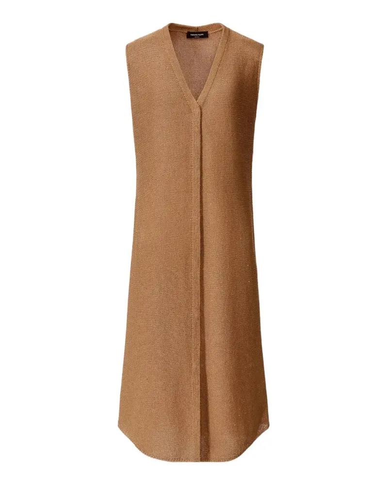 Fabiana Filippi Strickweste mit V-Ausschnitt - Braun Braun