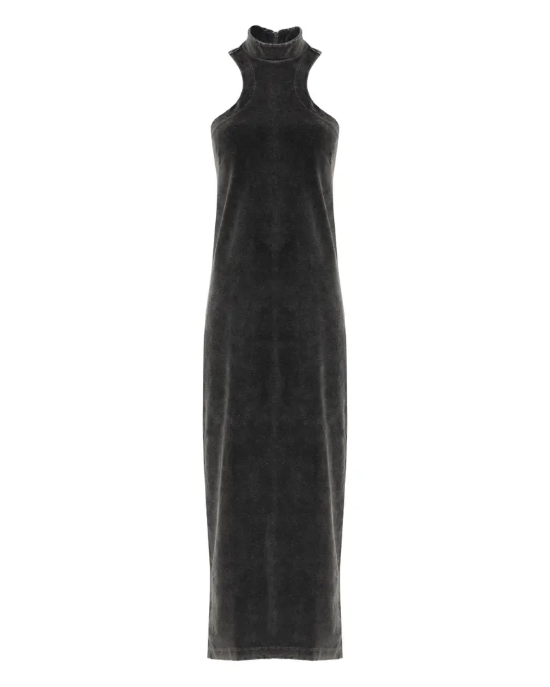 Osklen Maxikleid aus Marmor-Plüschtier - Schwarz Schwarz