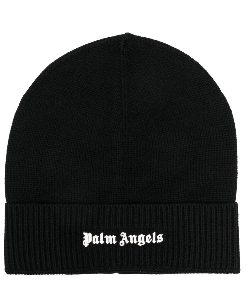 Palm Angels Beanie mit Logo-Stickerei Schwarz