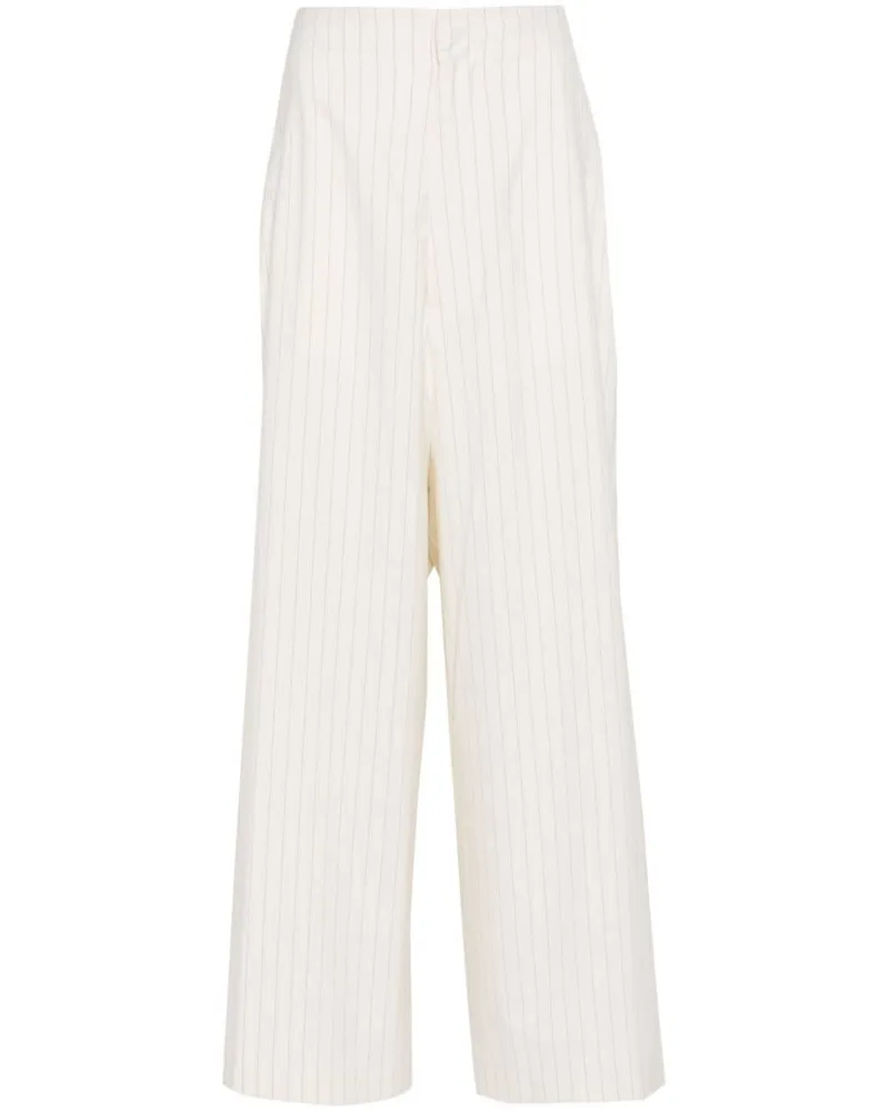 Maison Margiela Palazzohose mit Nadelstreifen - Nude Nude