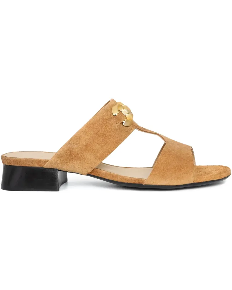 Sarah Chofakian Sandalen mit Kettendetail 20mm - Braun Braun