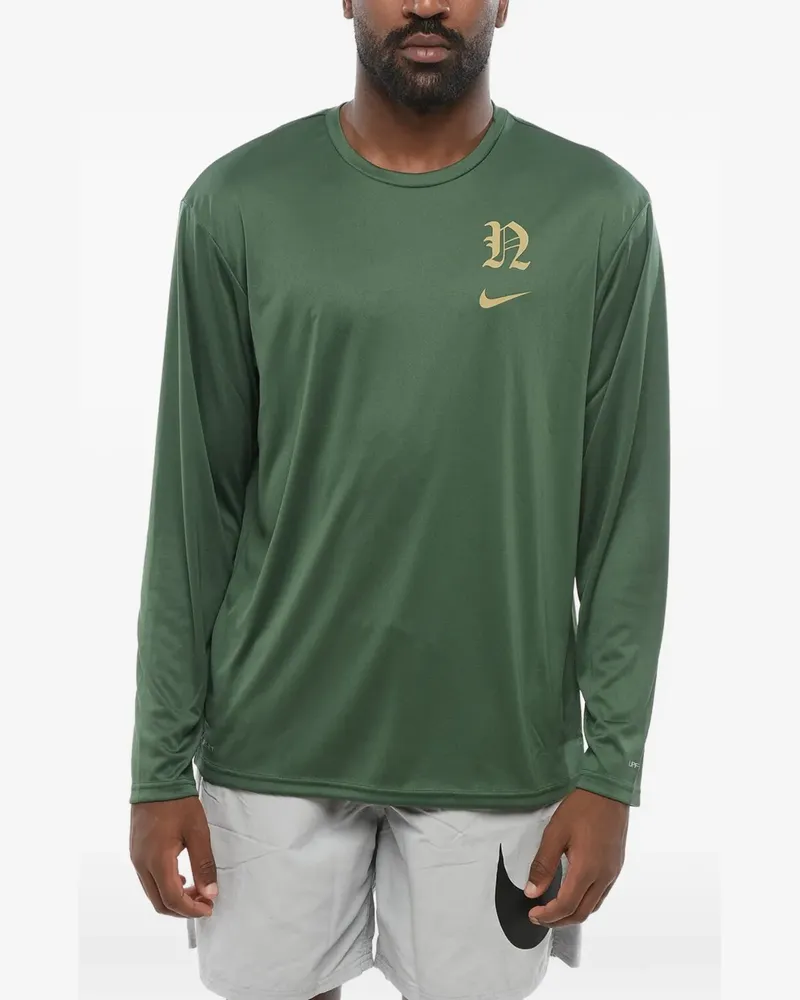 Nike Swim Hydroguard Dri-Fit T-Shirt mit Logo-Print - Grün Grün