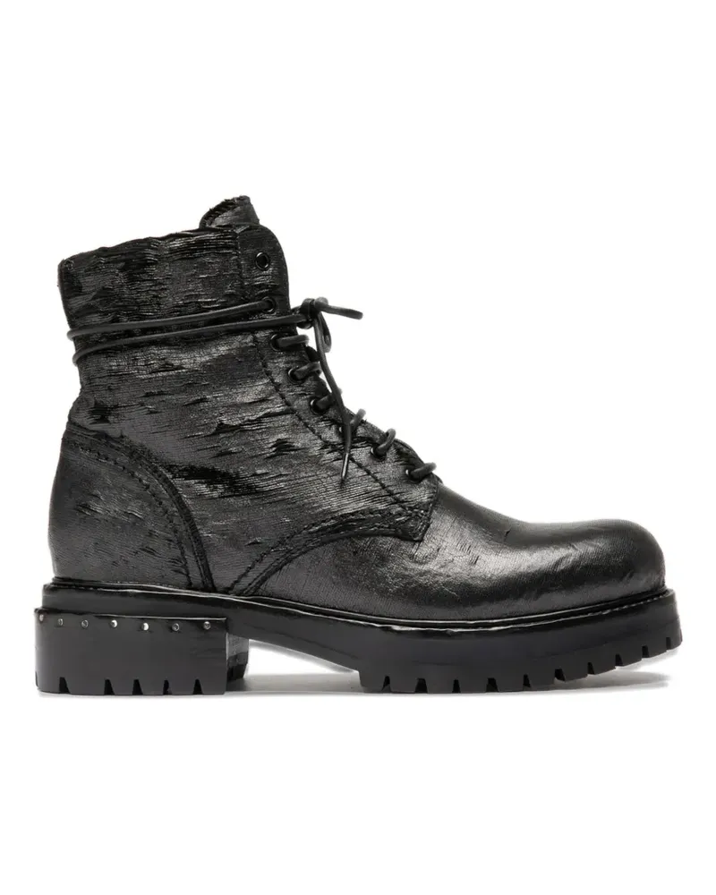 Officine Creative Italia Domitille Schnürstiefel - Schwarz Schwarz