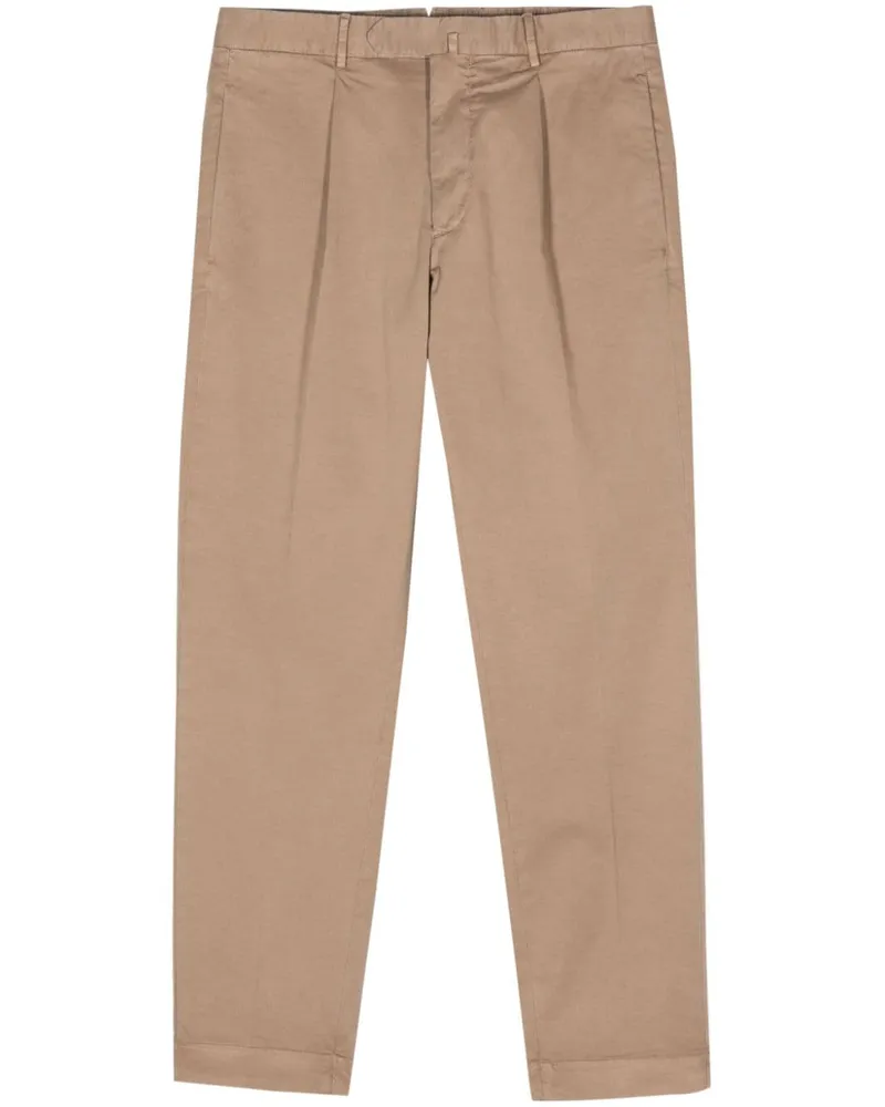 Dell'oglio Tapered-Chino mit Bundfalten - Nude Nude