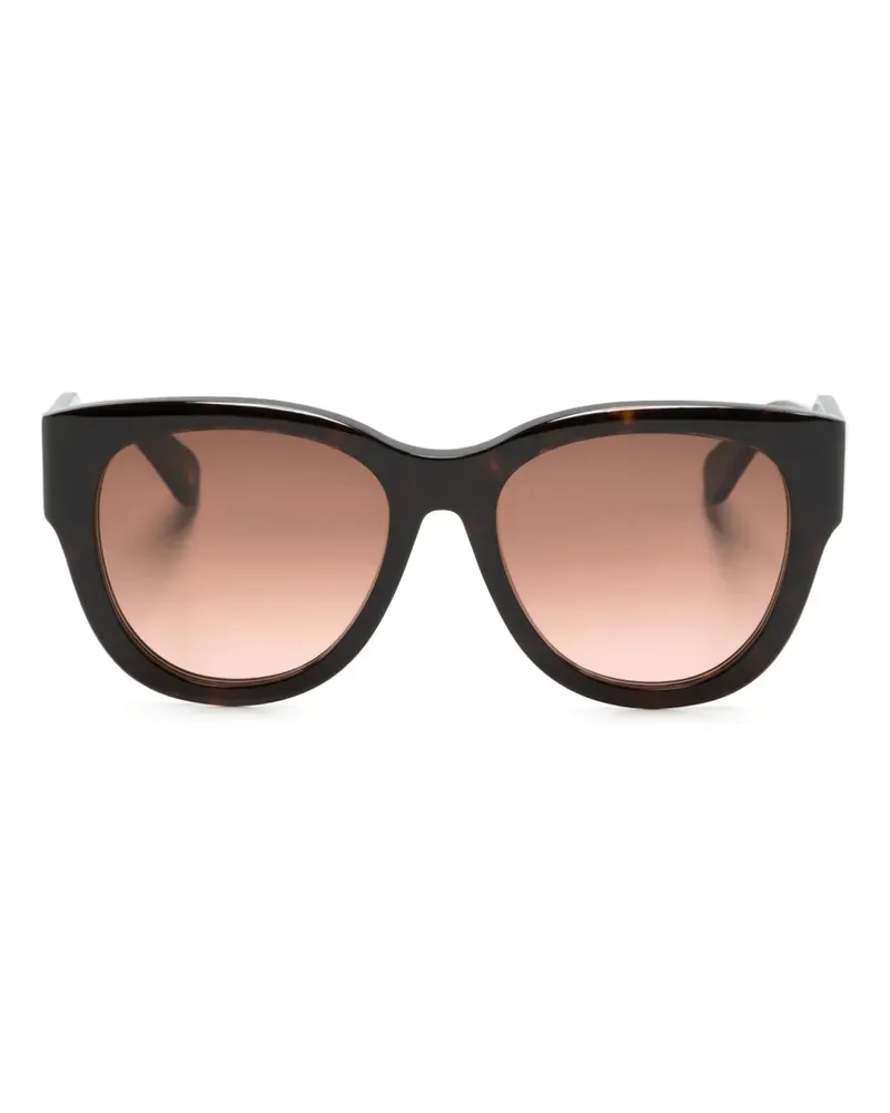 Chloé Havana Sonnenbrille mit rundem Gestell - Braun Braun