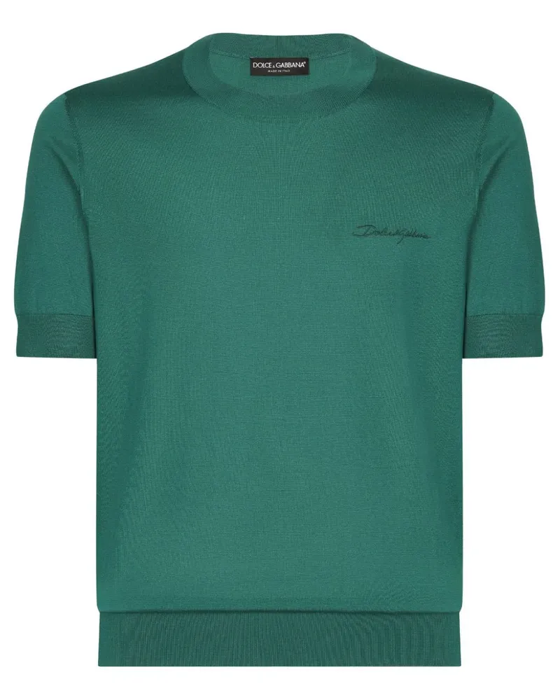 Dolce & Gabbana Pullover mit Logo-Stickerei - Grün Grün