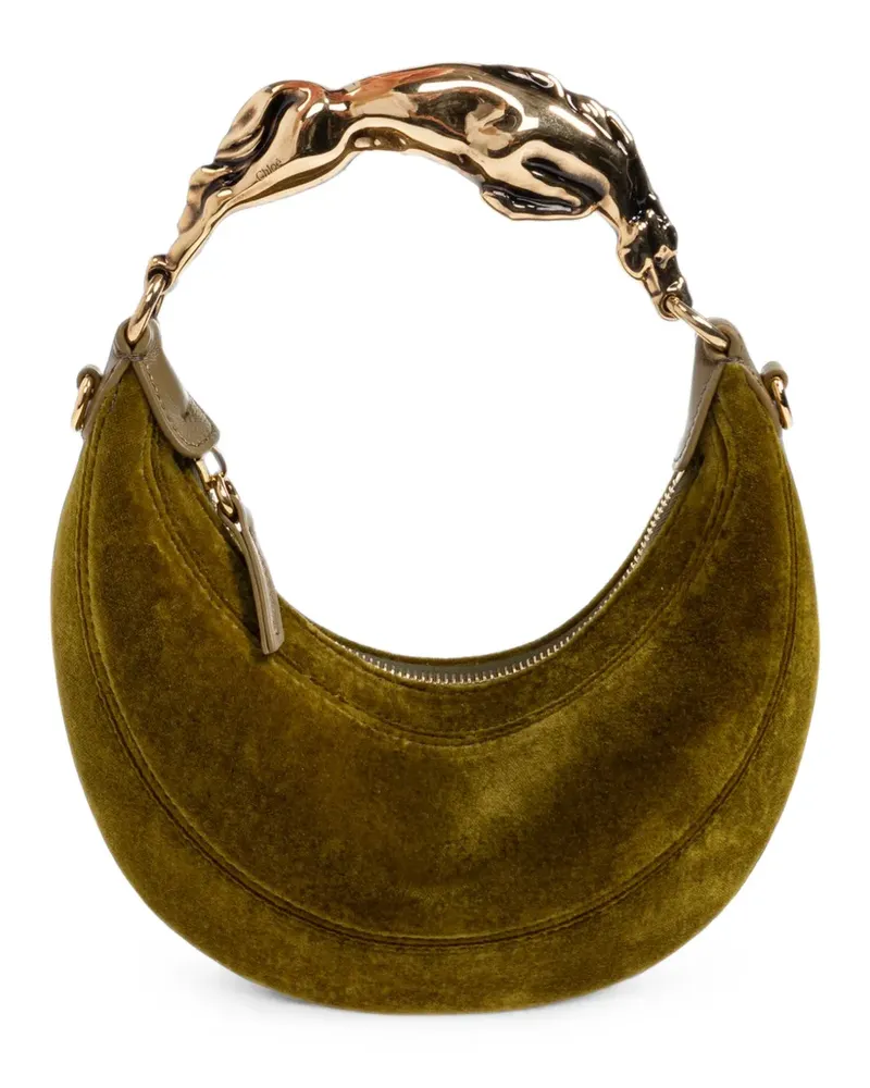 Chloé small Horse velvet tote bag - Grün Grün