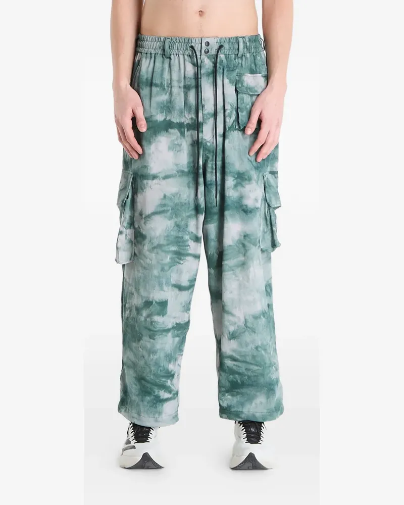 Y-3 Gerade UT AOP Cargohose - Grün Grün