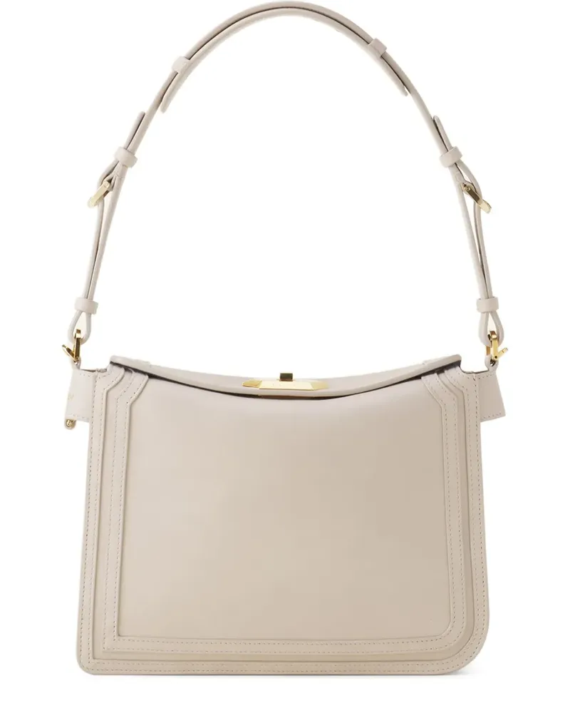 Lanvin Schultertasche mit geometrischem Muster - Nude Nude