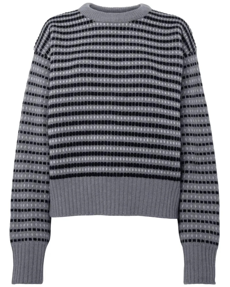 J.W.Anderson Pullover mit gestreiftem Jacquard - Grau Grau