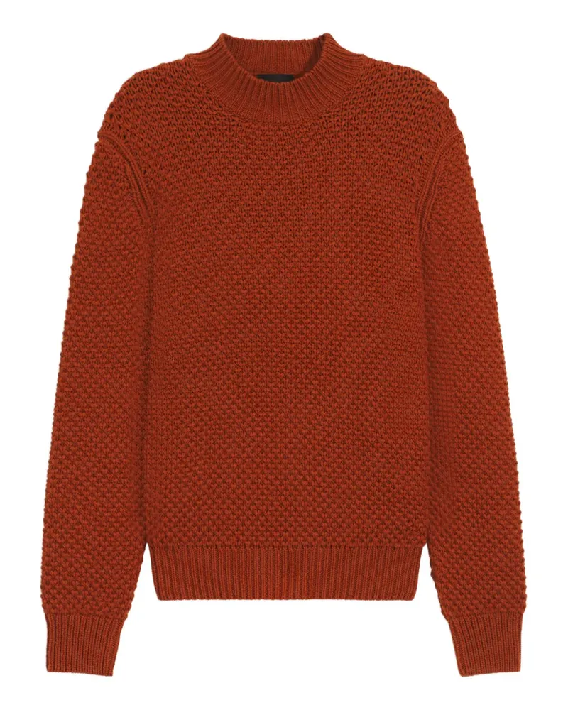 HUGO BOSS Strukturierter Pullover mit Stehkragen - Rot Rot