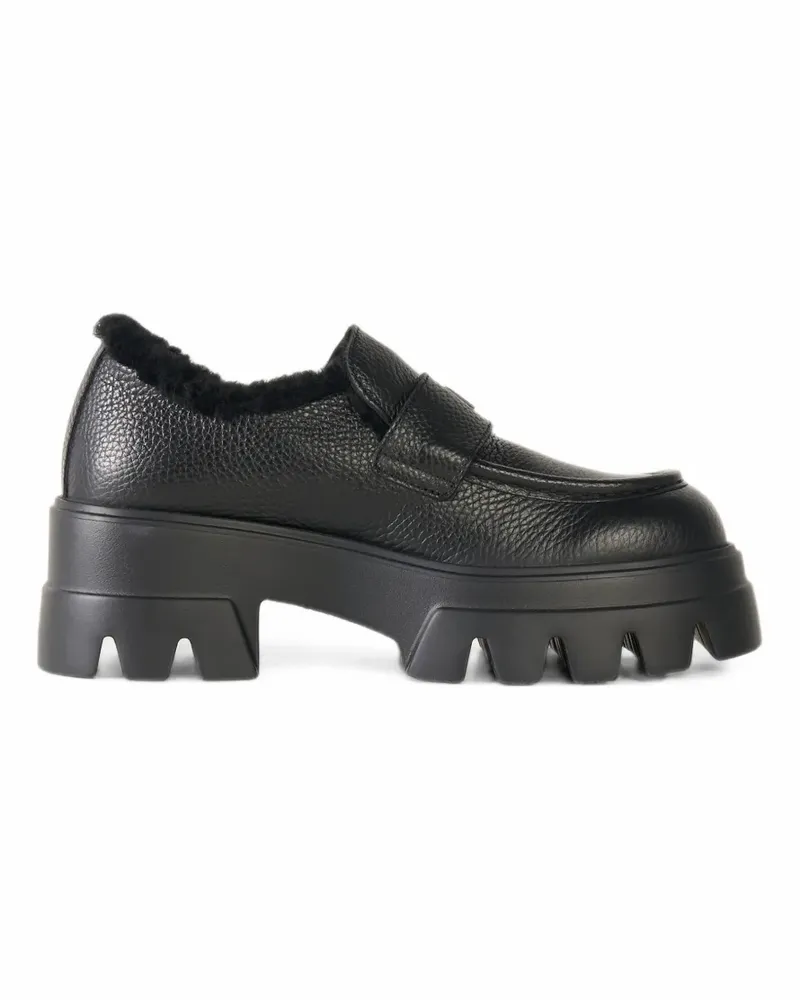 Bogner Sapporo Loafer mit Shearling - Schwarz Schwarz
