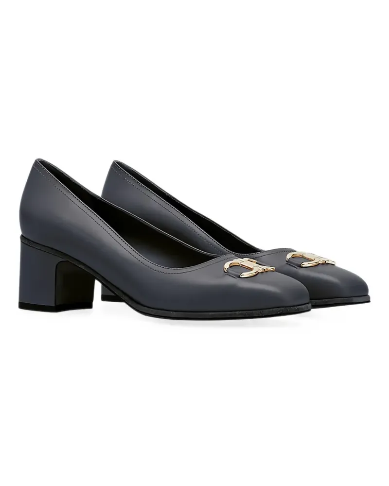 Ferragamo Pumps mit Gancini-Detail - Grau Grau