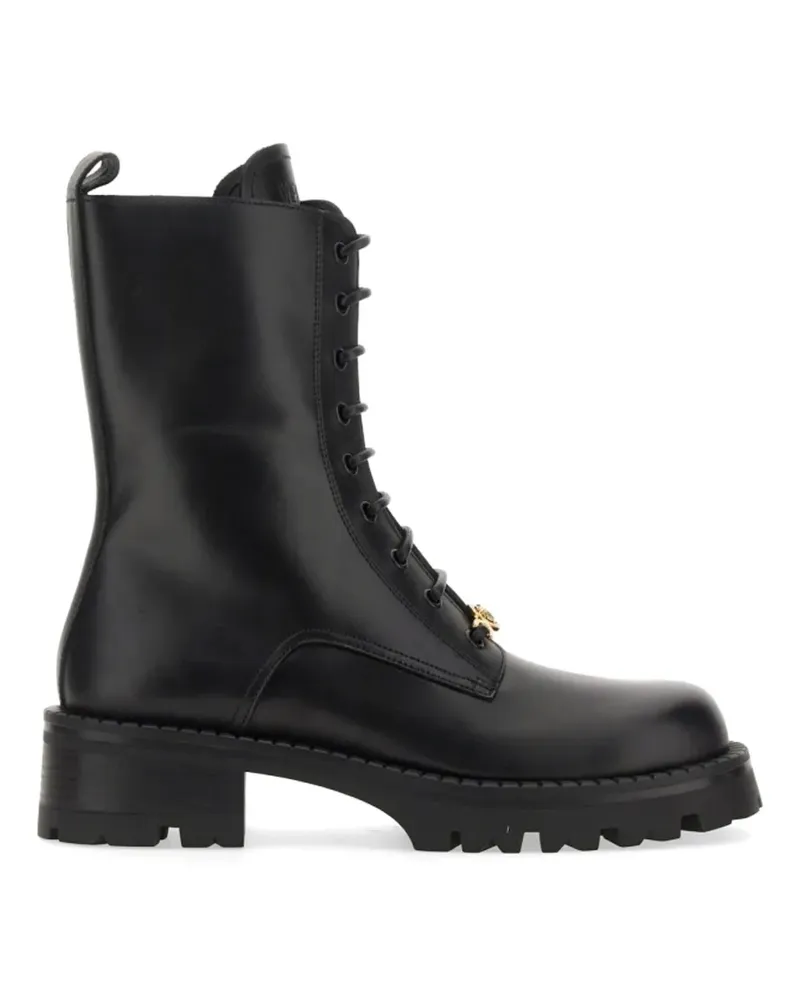 Versace Stiefeletten mit Logo - Schwarz Schwarz