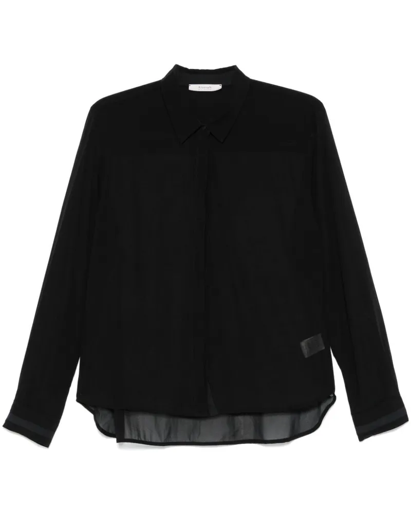 KristenseN Du Nord Semi-transparentes Hemd - Schwarz Schwarz