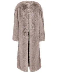 ANDAMANE Mantel aus Faux Fur Grau