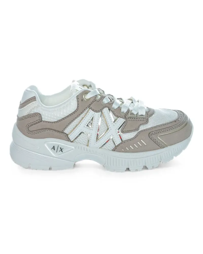 Armani Exchange logo-patch sneakers - Nude Nude